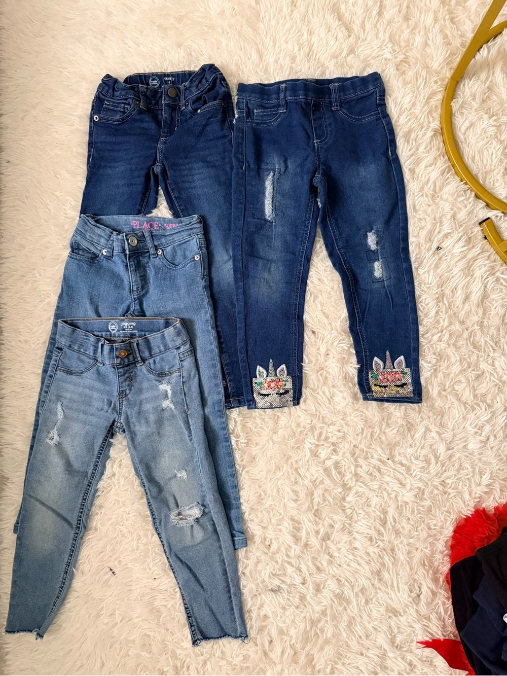 4 pc Children’s Place & Wonder Nation Skinny &  Distressed Jeans bundle sz4/5